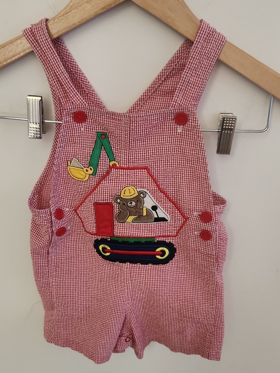 Samara Other - Vintage Toddler Teddy Bear Houndstooth Overalls 2T
